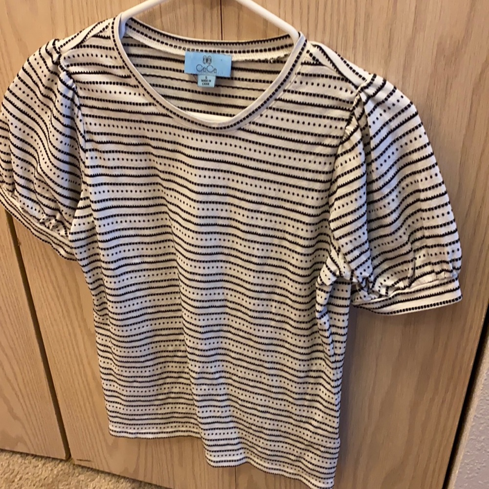 Striped embroidered shirt
